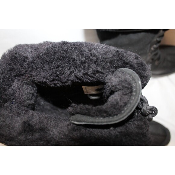 UGG Adirondack III Tall Leather Wateproof Suede Leather Boots Black Sz 8.5 NWT - Picture 5 of 8